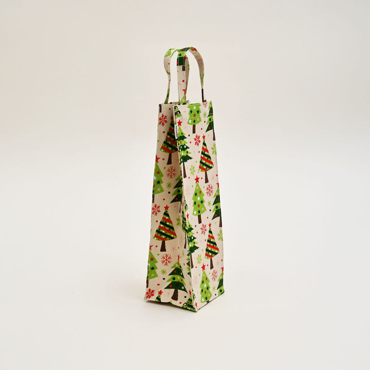 Gift Bag | Laminated Printed Christmas Canvas Bag with Allover Print