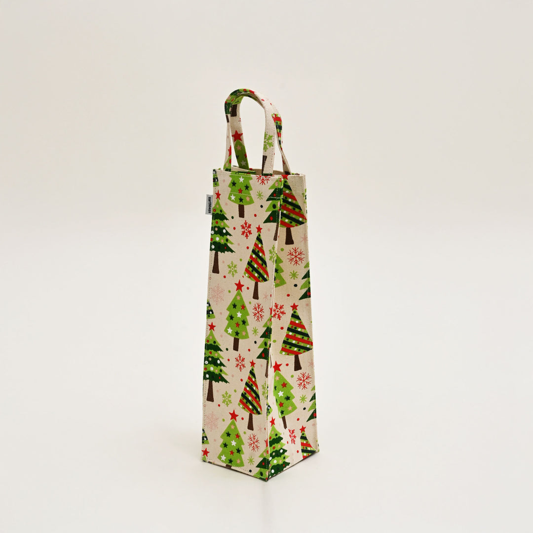 Gift Bag | Laminated Printed Christmas Canvas Bag with Allover Print