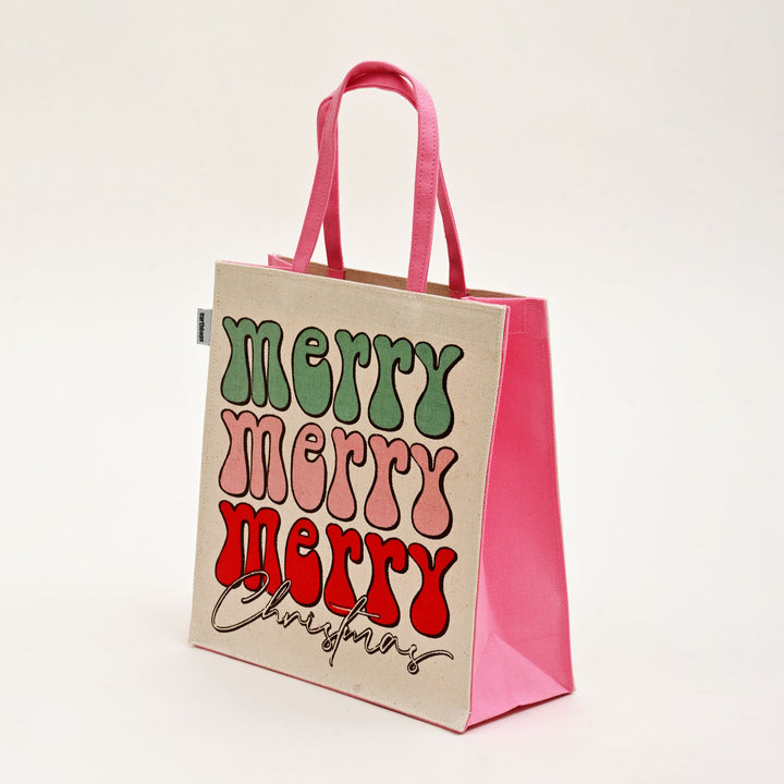 Gift Bag | Laminated Printed Christmas Canvas Bag