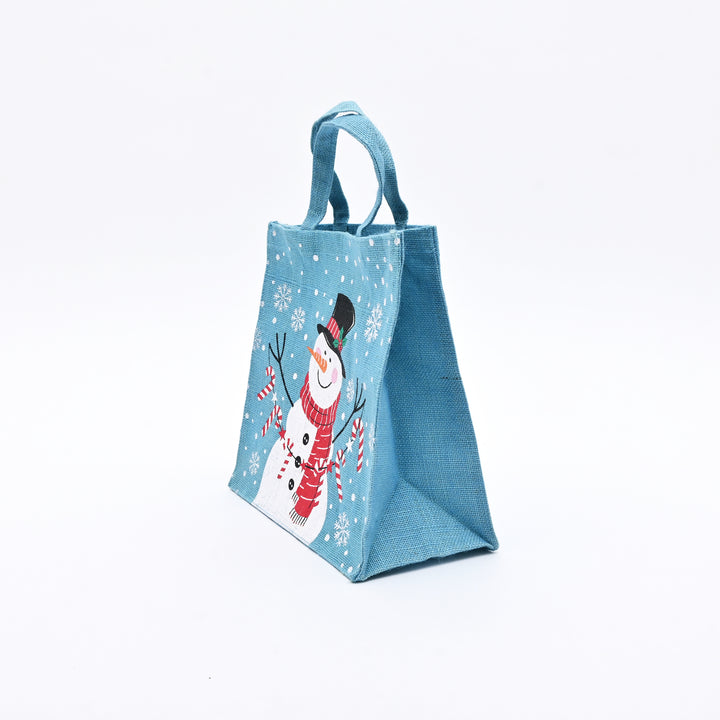 Christmas Gift Bag | Laminated Printed Gift Bag | Ice Blue