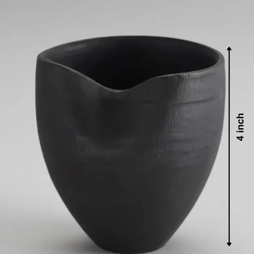 Minimal Black Aluminum Vase | Modern Matte Décor