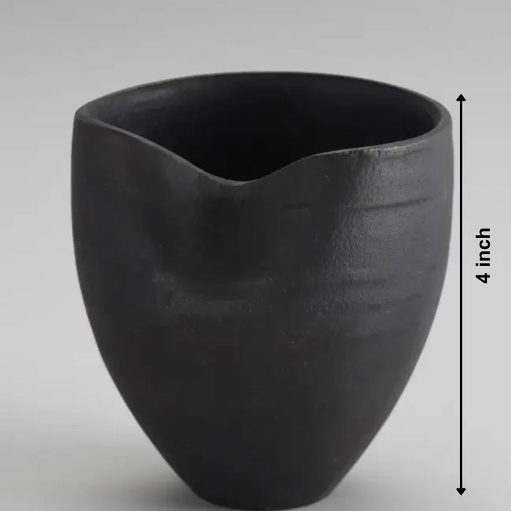 Minimal Black Aluminum Vase | Modern Matte Décor