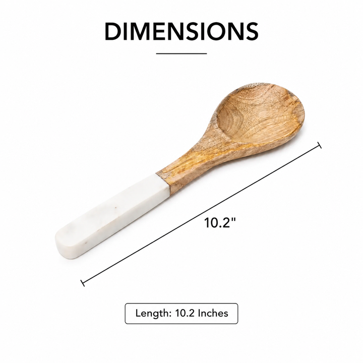 Mango Wood Salad Server Set | Natural Finish