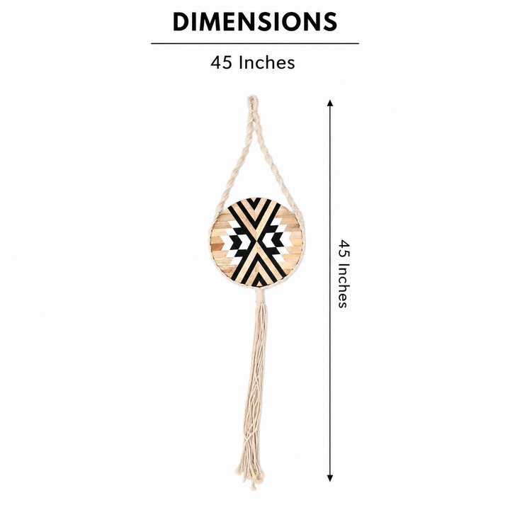 Wood & Rope Wall Hanging | Wood | Rustic Home Decor | 45"