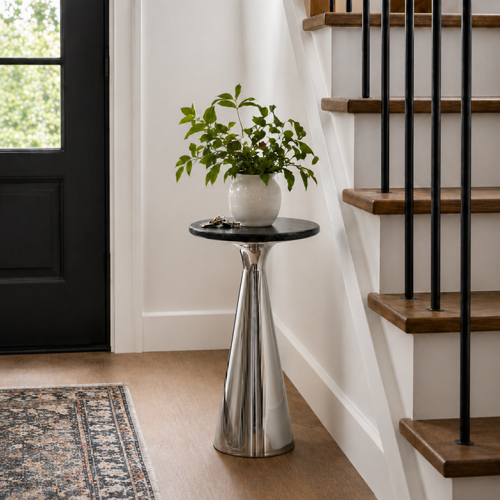 Side Table | Black Marble Top |  Modern Design