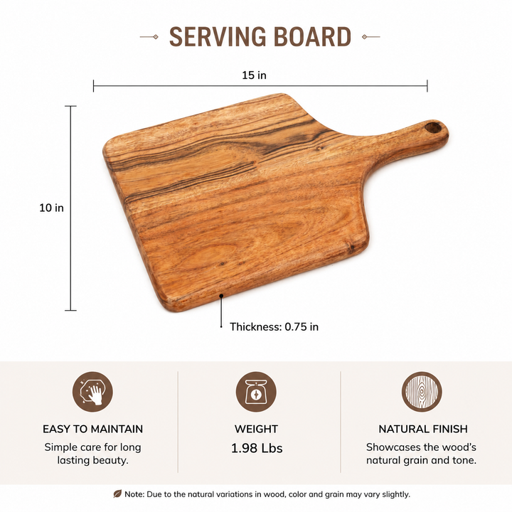 Acacia Wood Chopping Board with Handle, Cutting Board