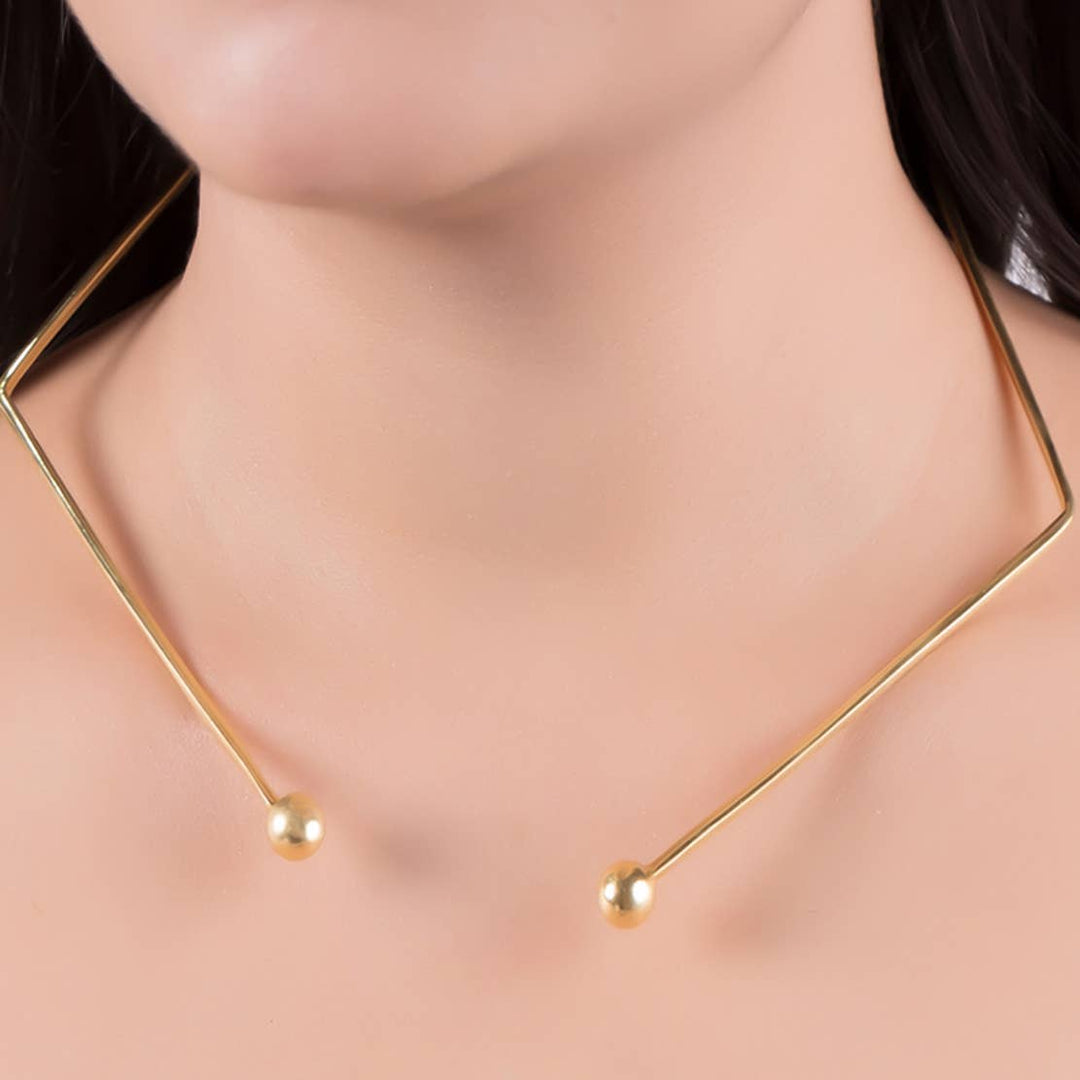 The Portal Choker / Gold - Brass / 5.5 X 5.5 Inches (L X W) / Moq - 4 Pcs