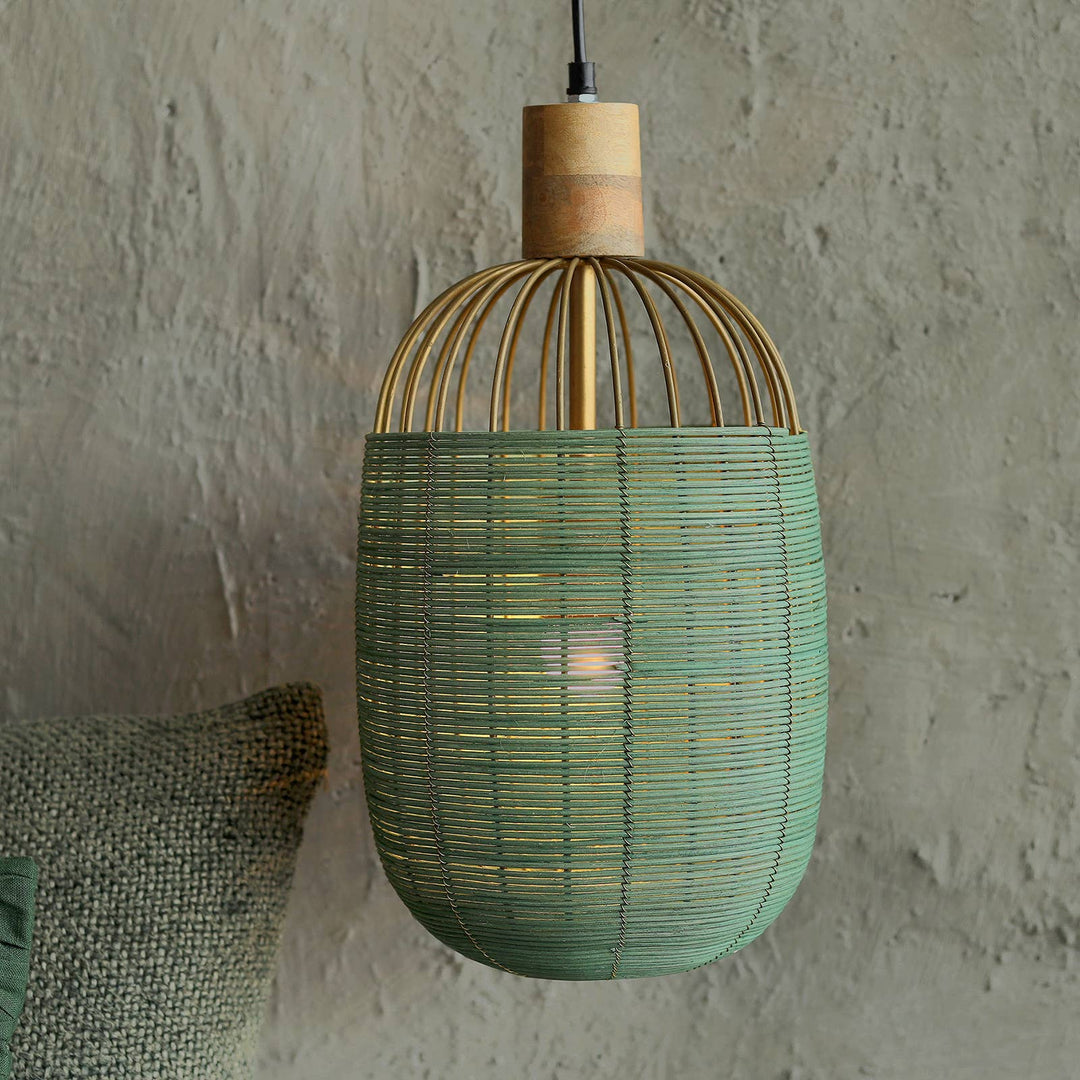 Henka Green Hanging Lamp Tall