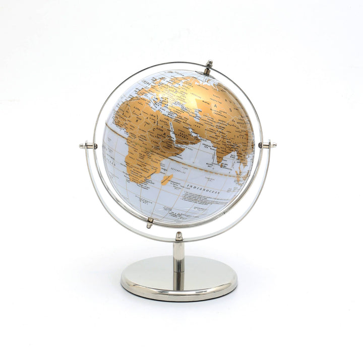 Tabletop Decorative Globe on Aluminum Base-12"(H)