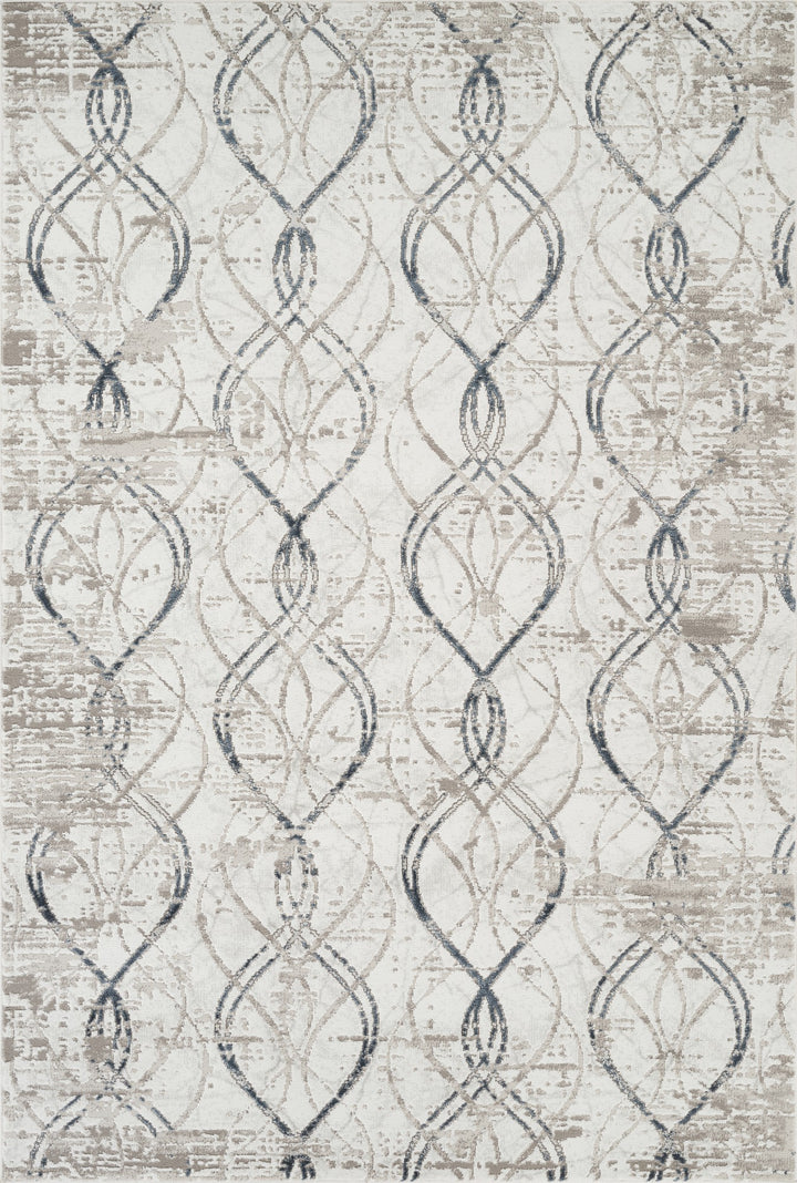 Troy Abstract Trellis Area Rug  | Soft Polyester Rug | Modern Geometric Lattice Design Indoor Carpet for Living Room, Bedroom & Dining Room