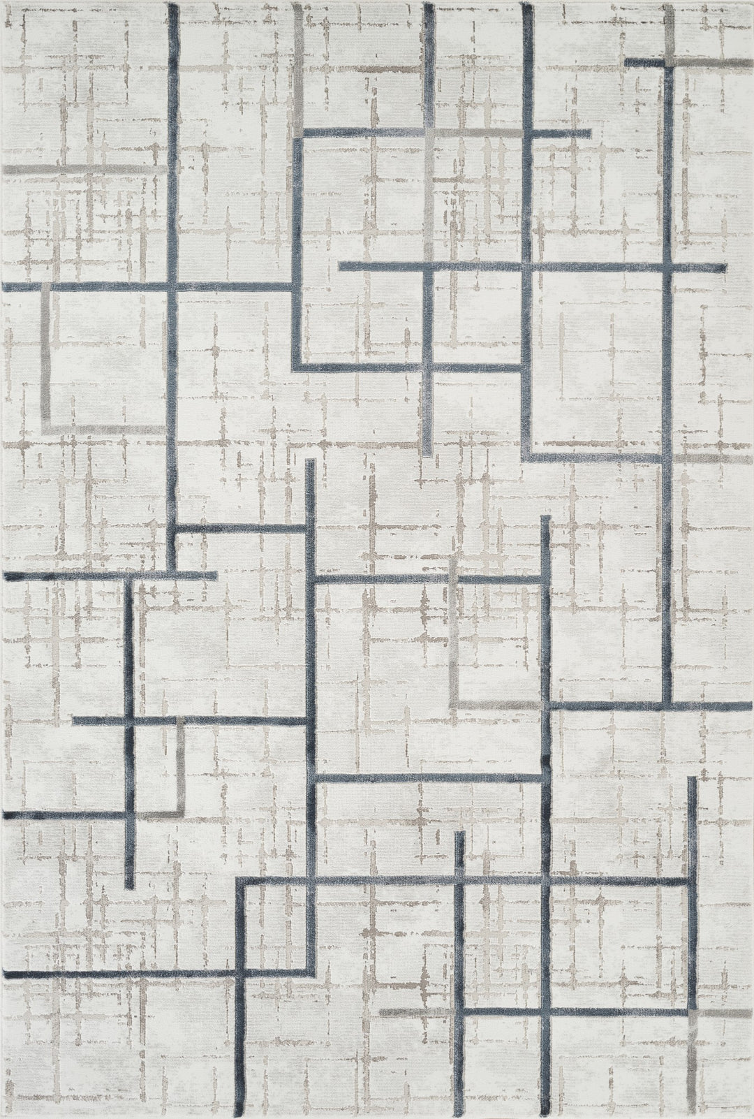 Troy Modern Geometric Area Rug  | Soft Polyester Rug | Contemporary Abstract Line Design Indoor Rug for Living Room, Bedroom & Dining Room