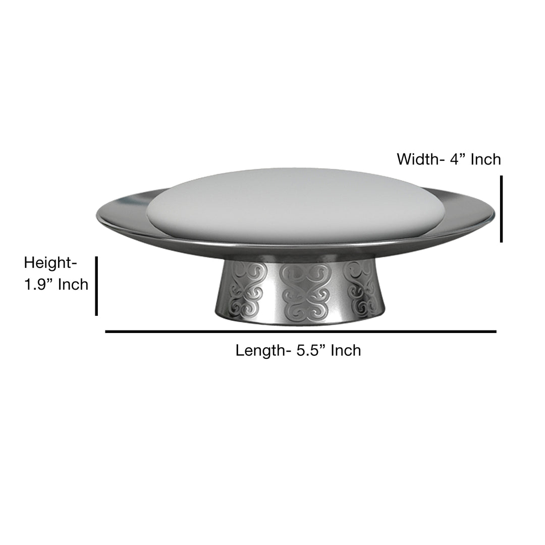 Soap Dish for Bathroom Counter,Shower & Kitchen | Mercury/Etched