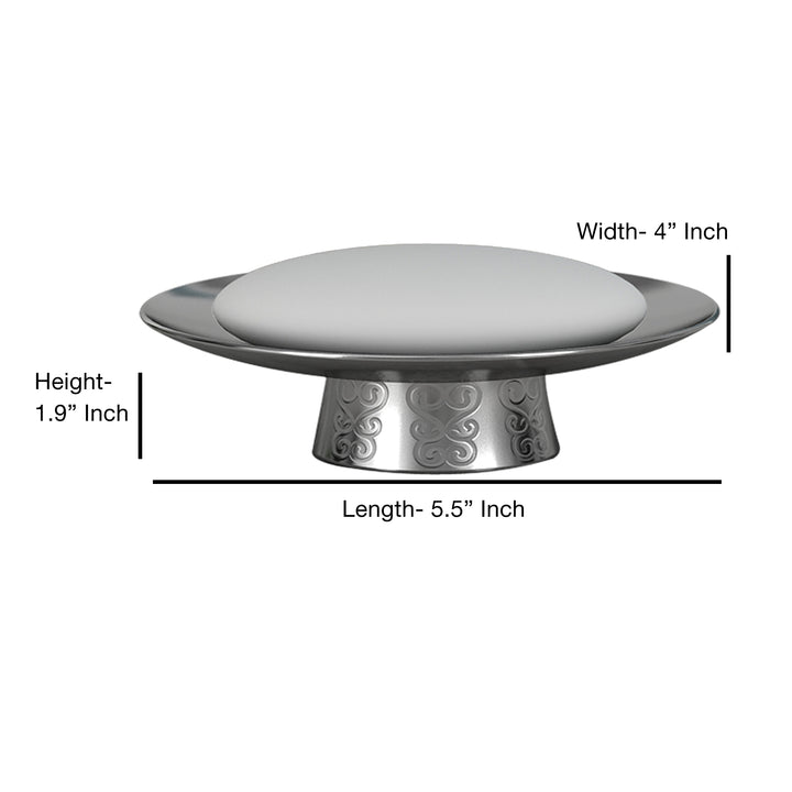Soap Dish for Bathroom Counter,Shower & Kitchen | Mercury/Etched