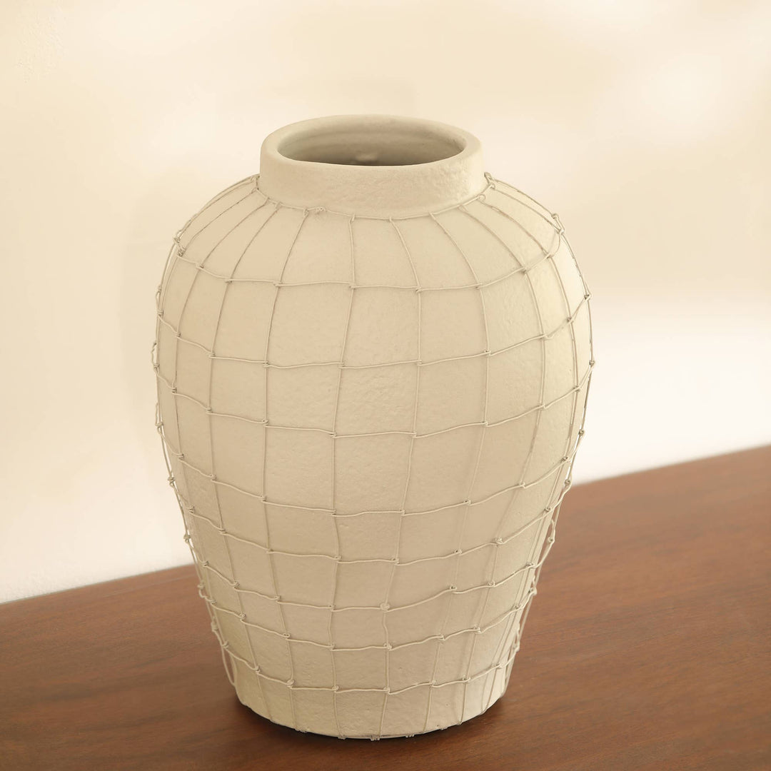 Terracotta Vase with Wireframe (Small)