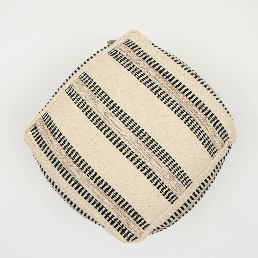 Crafted Pouf 18"x18" - Decorative Pouf for Living Room, Bedroom, & Home Décor