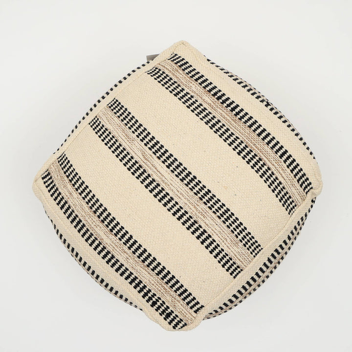 Crafted Pouf 18"x18" - Decorative Pouf for Living Room, Bedroom, & Home Décor