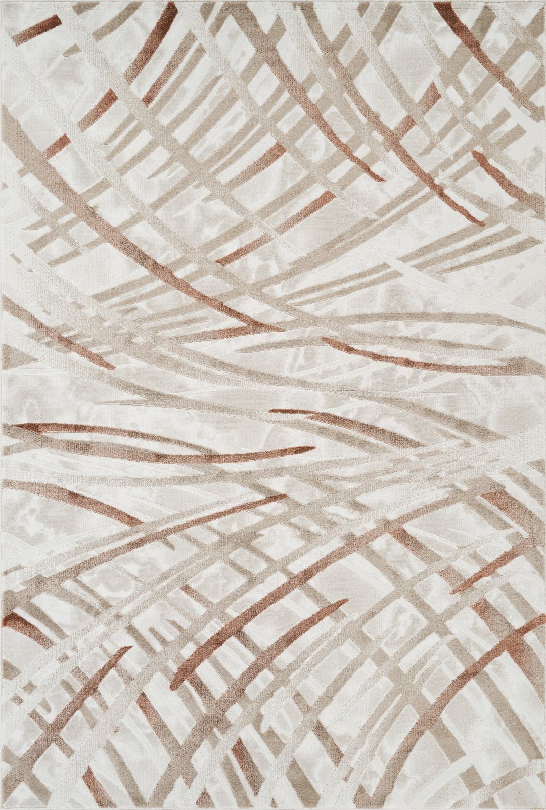 Troy Modern Abstract Area Rug | Soft Polyester Rug | Contemporary Brushstroke Design Indoor Carpet for Living Room, Bedroom & Dining Room