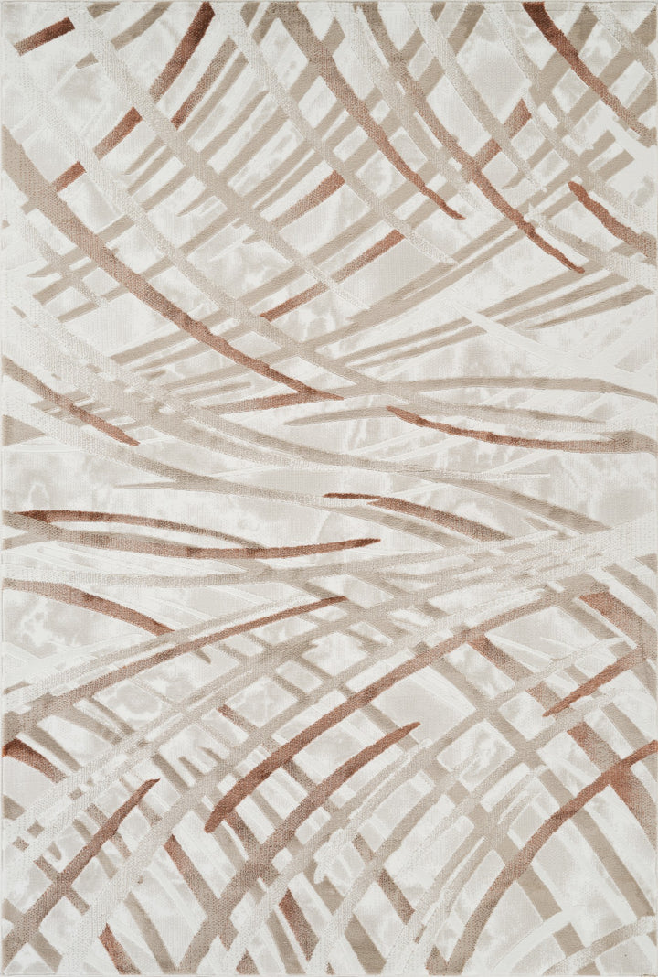 Troy Modern Abstract Area Rug | Soft Polyester Rug | Contemporary Brushstroke Design Indoor Carpet for Living Room, Bedroom & Dining Room