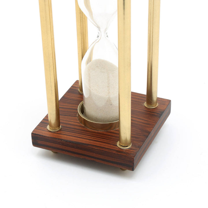 Decorative Aluminum Frame Sand Timer - Hourglass (4"x4"x8")