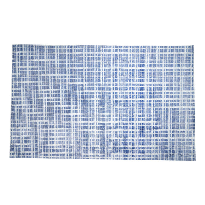Area Rug | Light Blue Wool & Bamboo Silk Handloom Rug