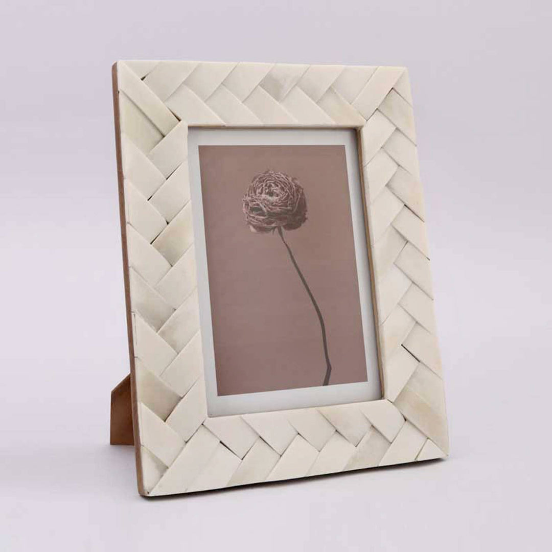 Braided Photo Frame/Ivory Bone/5*7Inch