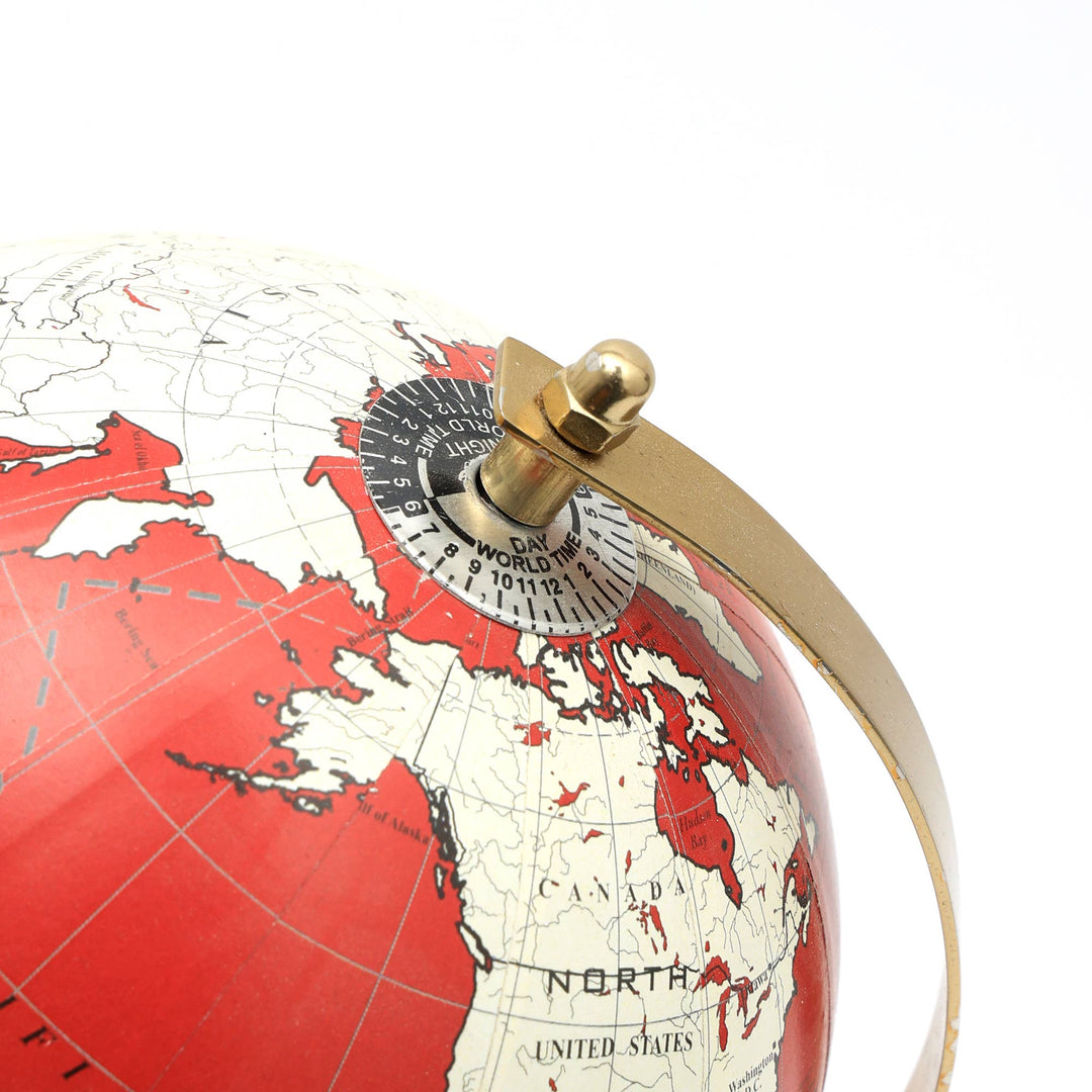 Tabletop Decorative Globe on Aluminum Base - 10.75"(H)