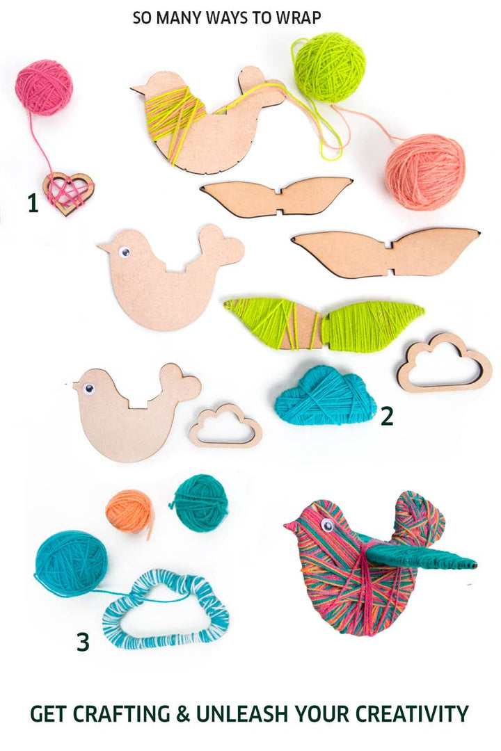 Yarn Birds Craft Kit Diy String Art And Craft