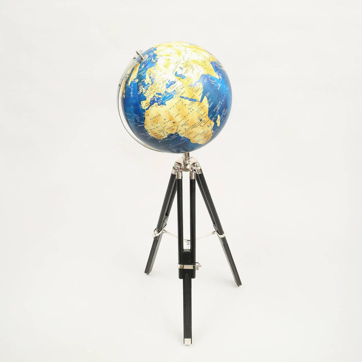 Decorative Globe on Aluminum Tripod Stand - 51"(H)