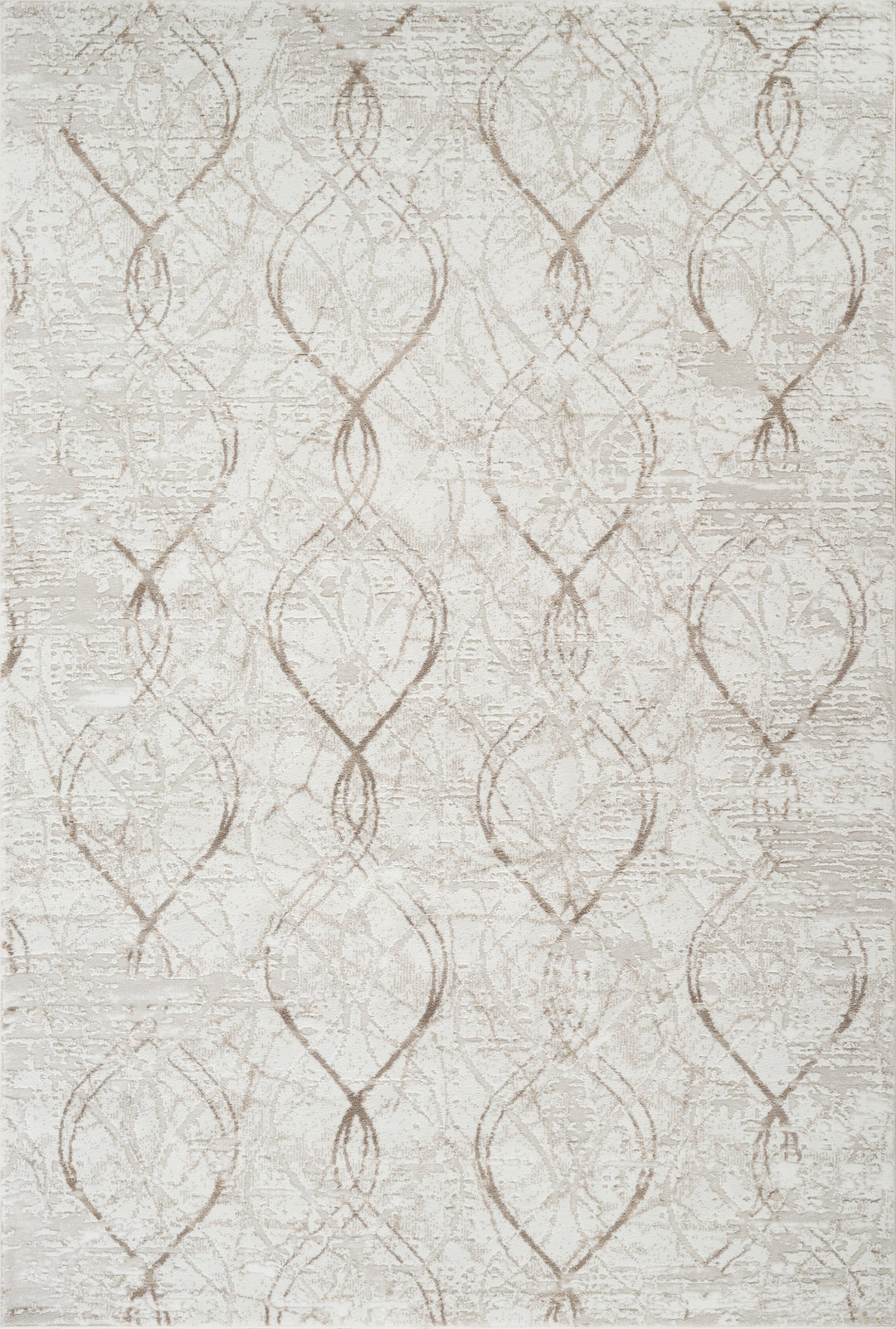 Troy Abstract Trellis Area Rug  | Soft Polyester Rug | Modern Geometric Lattice Design Indoor Carpet for Living Room, Bedroom & Dining Room