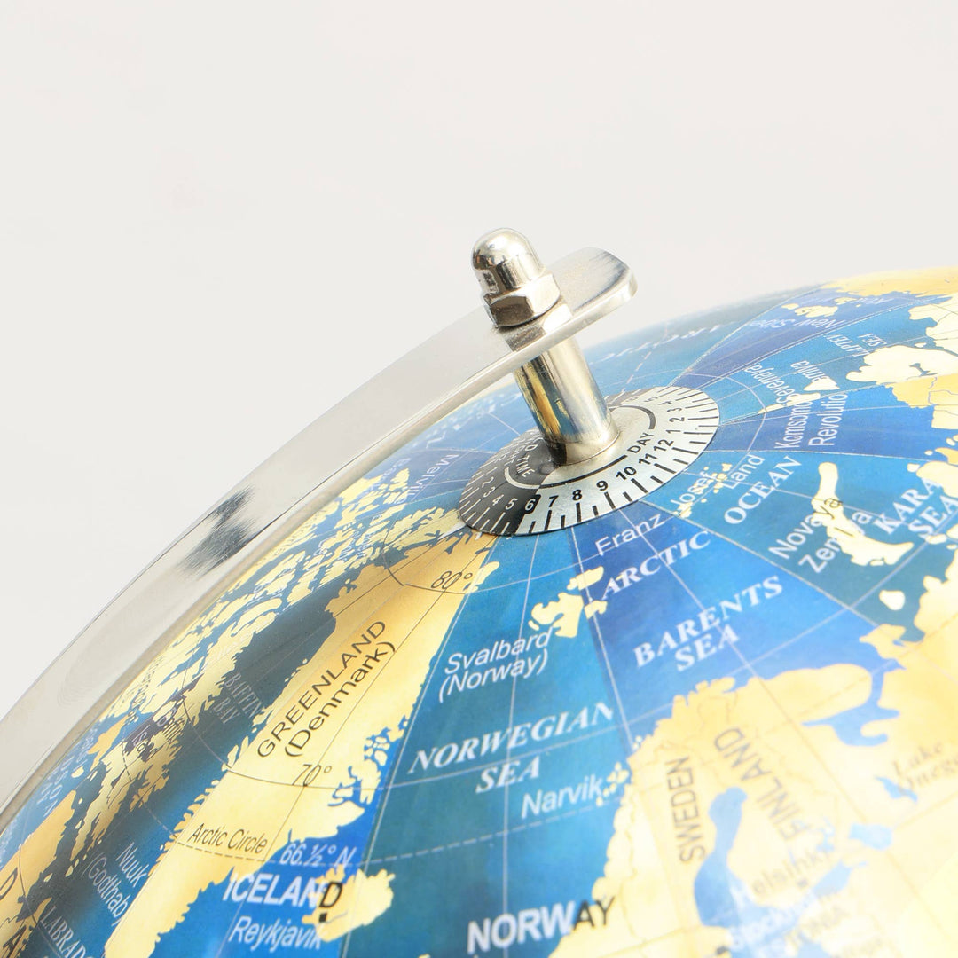 Decorative Globe on Aluminum Tripod Stand - 51"(H)