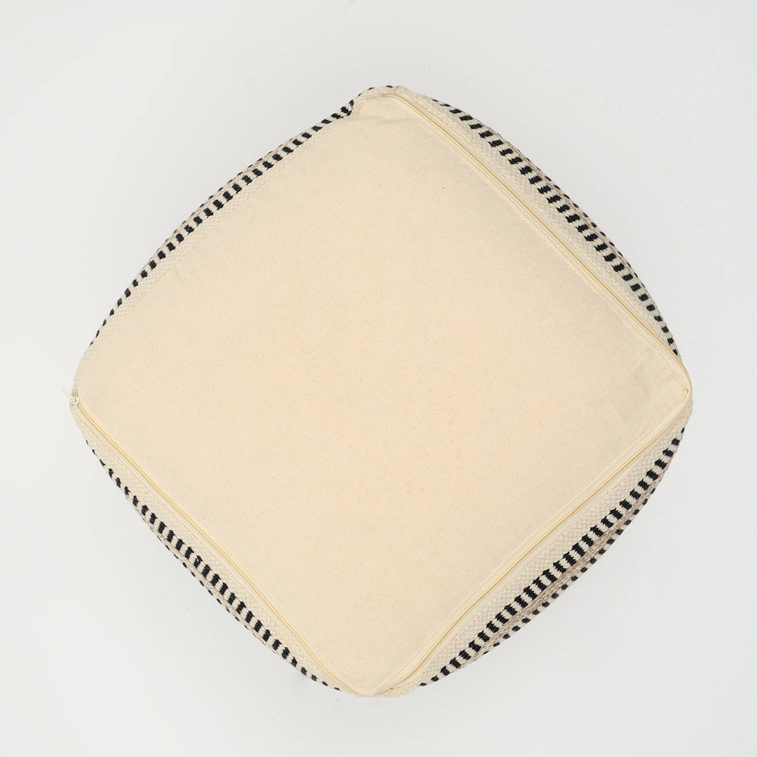 Crafted Pouf 18"x18" - Decorative Pouf for Living Room, Bedroom, & Home Décor