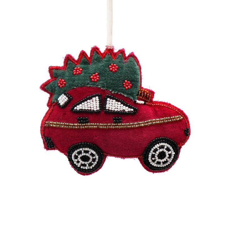 Santa's Car Haning Ornament