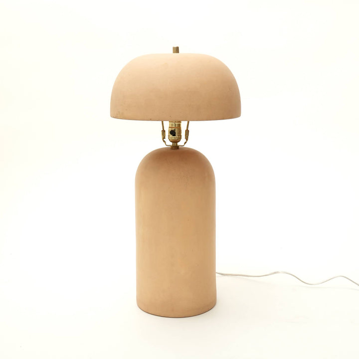 Handcrafted Decorative Beige Ceramic Table Lamp - 13"x13"x24.5"
