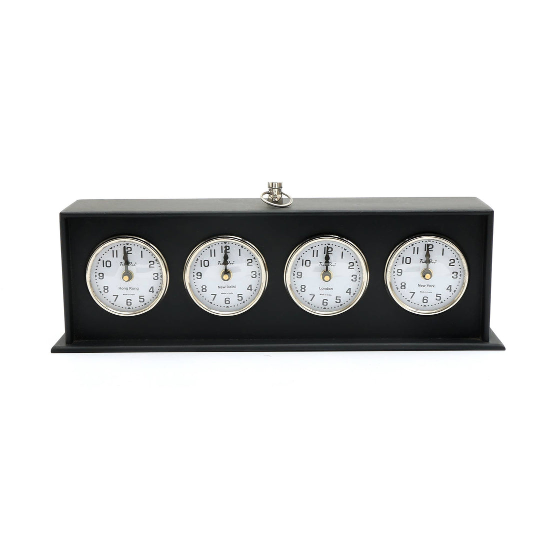 Modern & Decorative Tabletop Time Zone Clock - Desk Clock