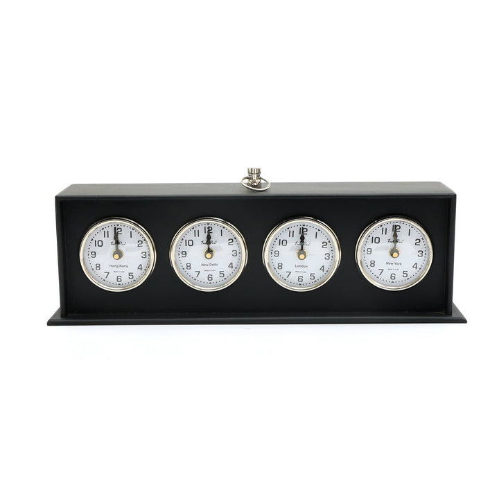 Modern & Decorative Tabletop Time Zone Clock - Desk Clock