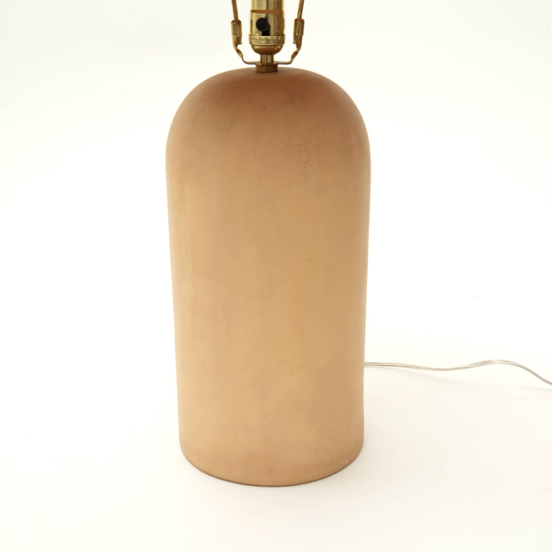 Handcrafted Decorative Beige Ceramic Table Lamp - 13"x13"x24.5"