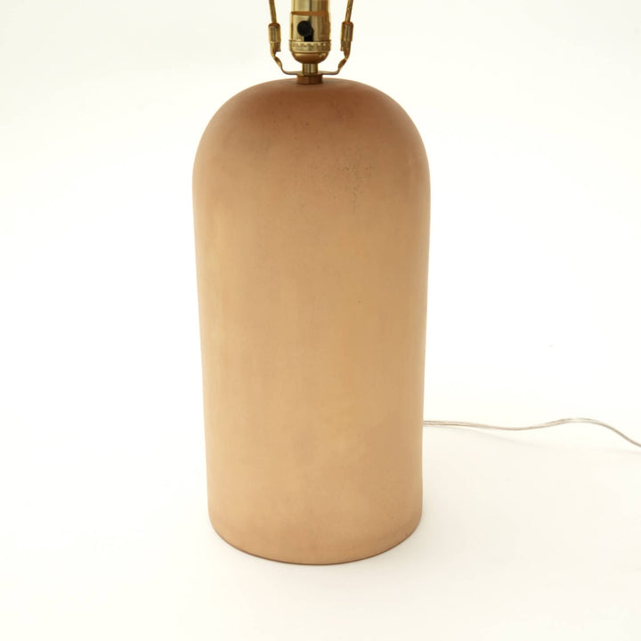 Handcrafted Decorative Beige Ceramic Table Lamp - 13"x13"x24.5"