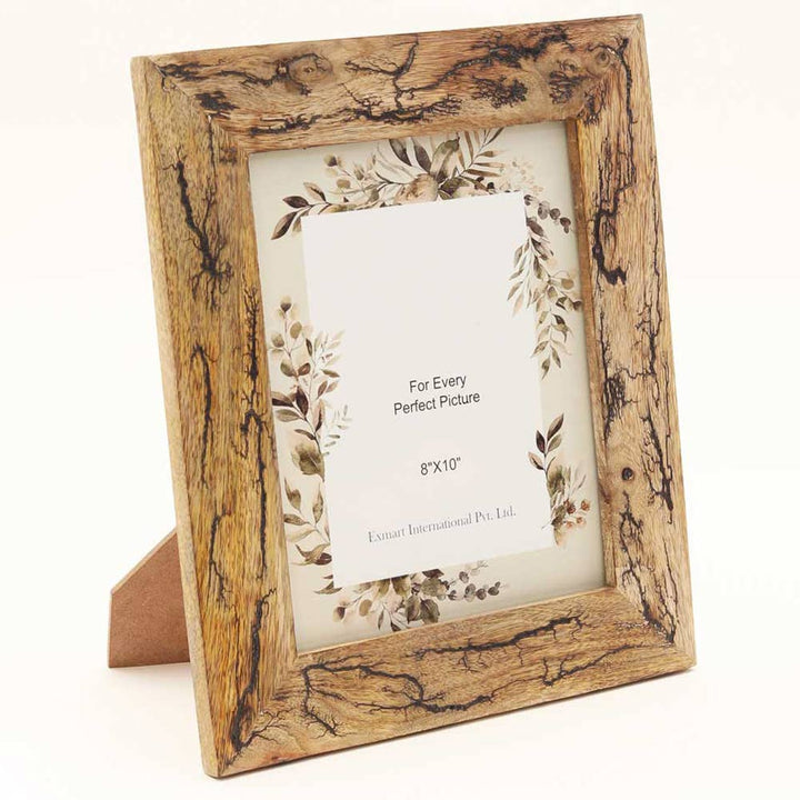 Carving Photo Frame 8'' x 10'' - Natural Wood