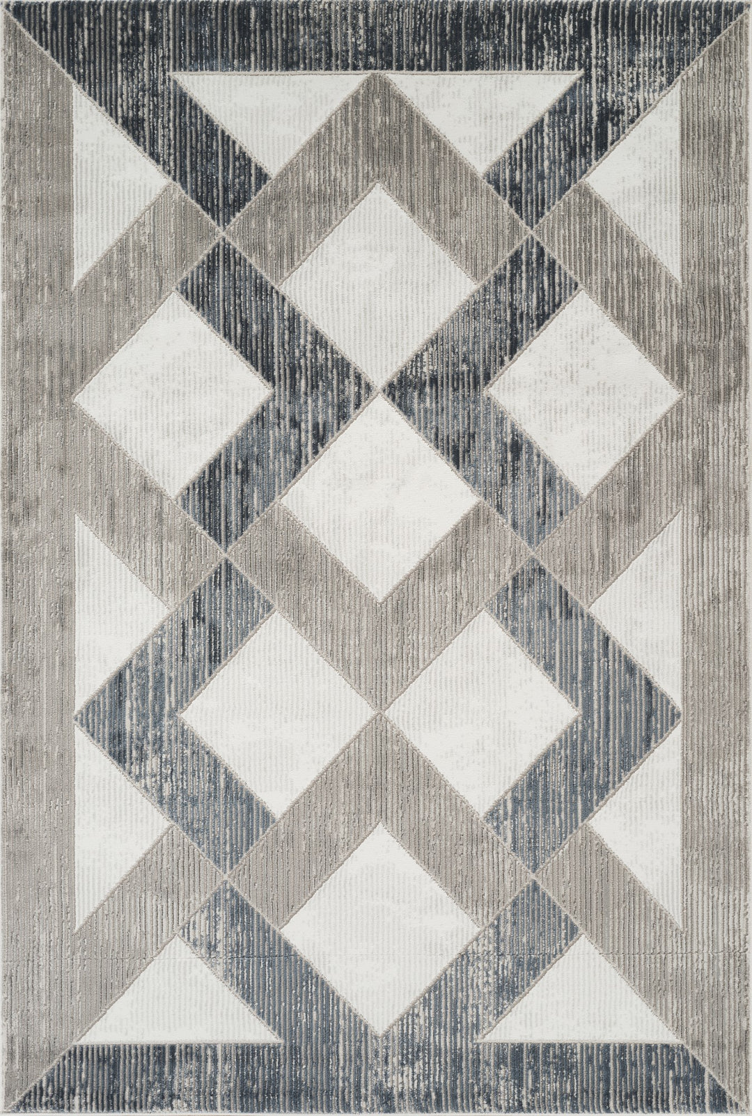 Troy Modern Geometric Area Rug | Soft Polyester  Indoor Rug for Living Room, Bedroom, Dining Room & Office | Contemporary Diamond Pattern