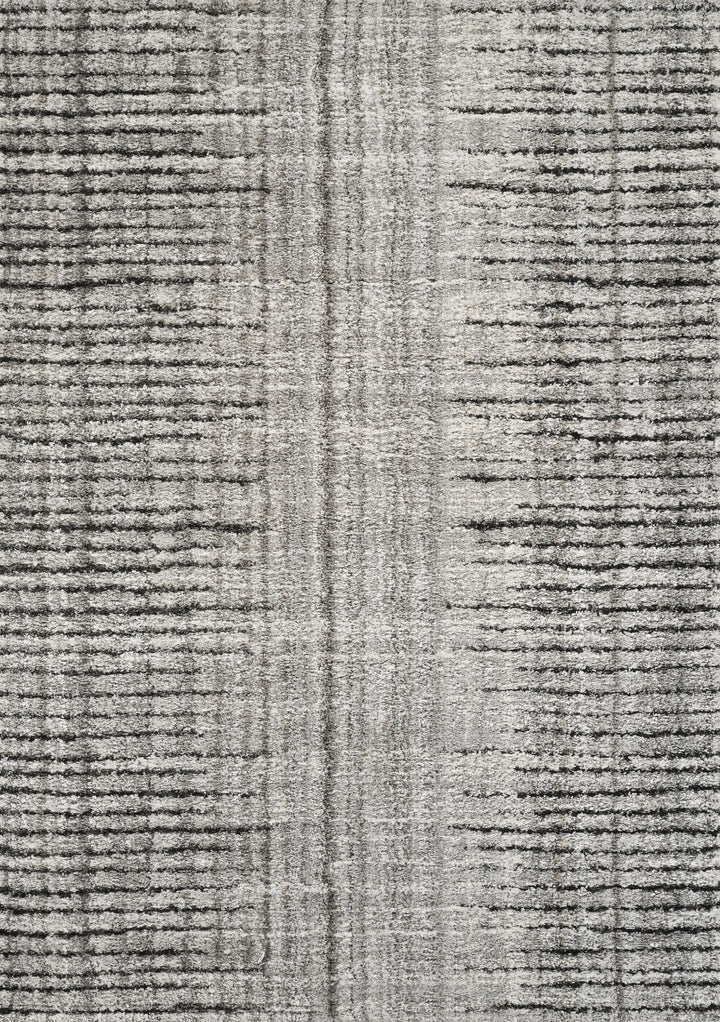 Modern Linear Abstract Area Rug, Black & Ivory | Soft Polypropylene Blend | Contemporary Indoor Accent Rug