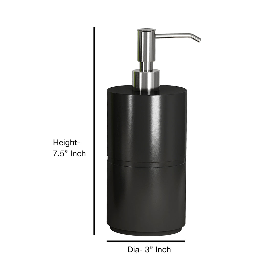 Liquid Soap Dispenser Pump Bottle | Bathroom Vanity & Kitchen Sink,Holds Soap,Lotion & Sanitizer | Black/Resin