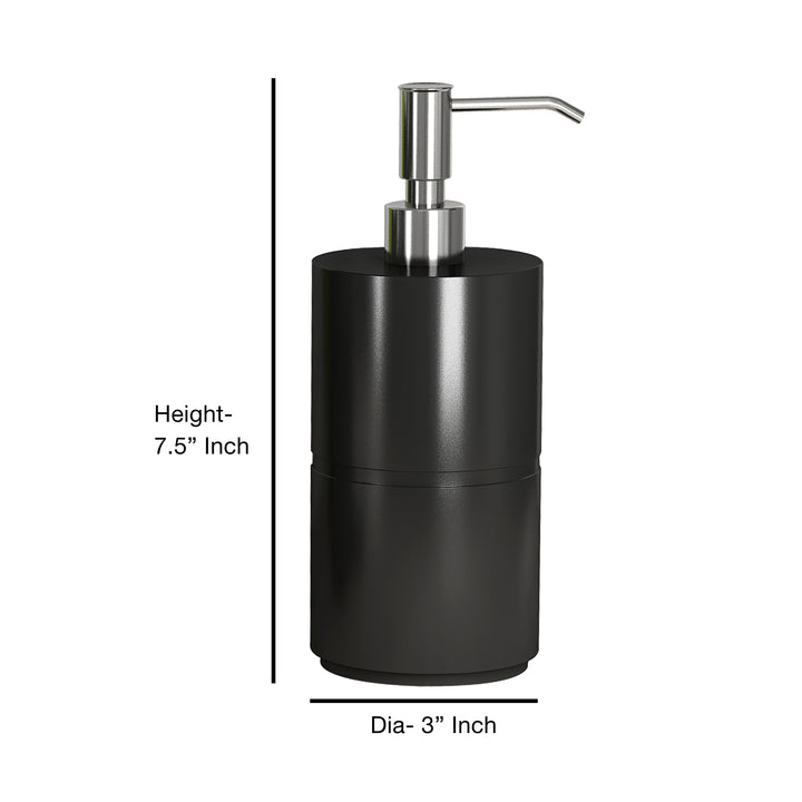 Liquid Soap Dispenser Pump Bottle | Bathroom Vanity & Kitchen Sink,Holds Soap,Lotion & Sanitizer | Black/Resin