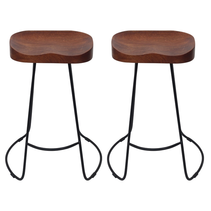 Saddle Seat Bar Stool (Set of 2)