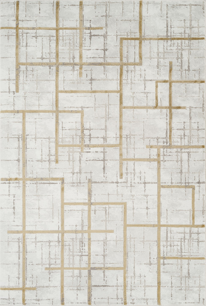Troy Modern Geometric Area Rug  | Soft Polyester Rug | Contemporary Abstract Line Design Indoor Rug for Living Room, Bedroom & Dining Room