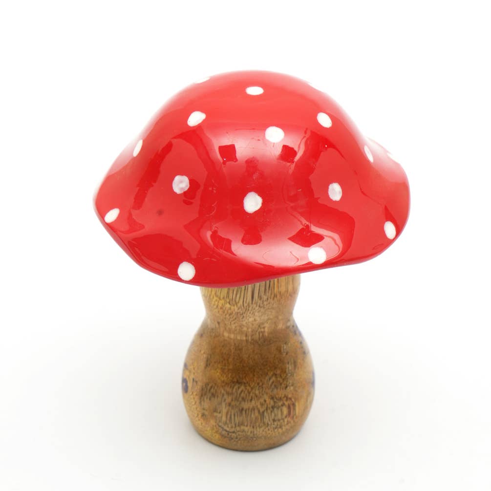 Wooden Table Top Large Mushroom - Set of 2