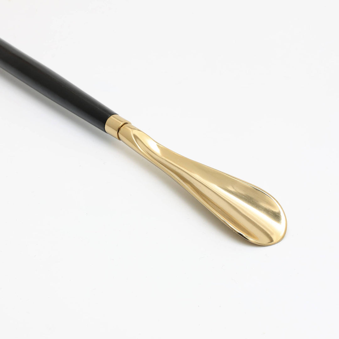 Golf Ball Metal Handle Wooden Long Shoehorn - 29"