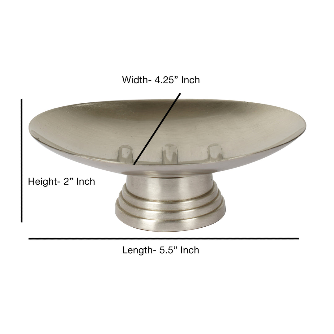 Soap Dish for Bathroom Counter,Shower & Kitchen | Brushed Pewter