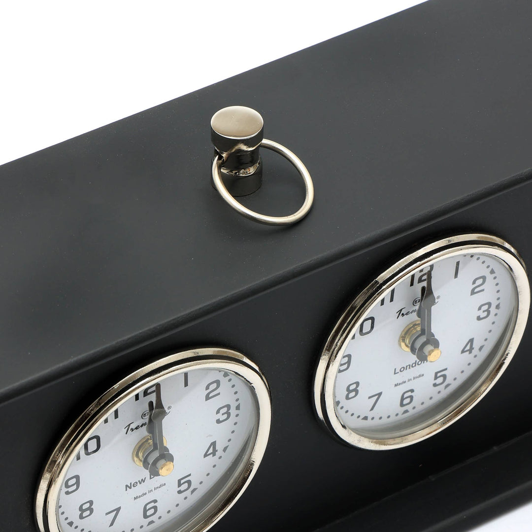 Modern & Decorative Tabletop Time Zone Clock - Desk Clock