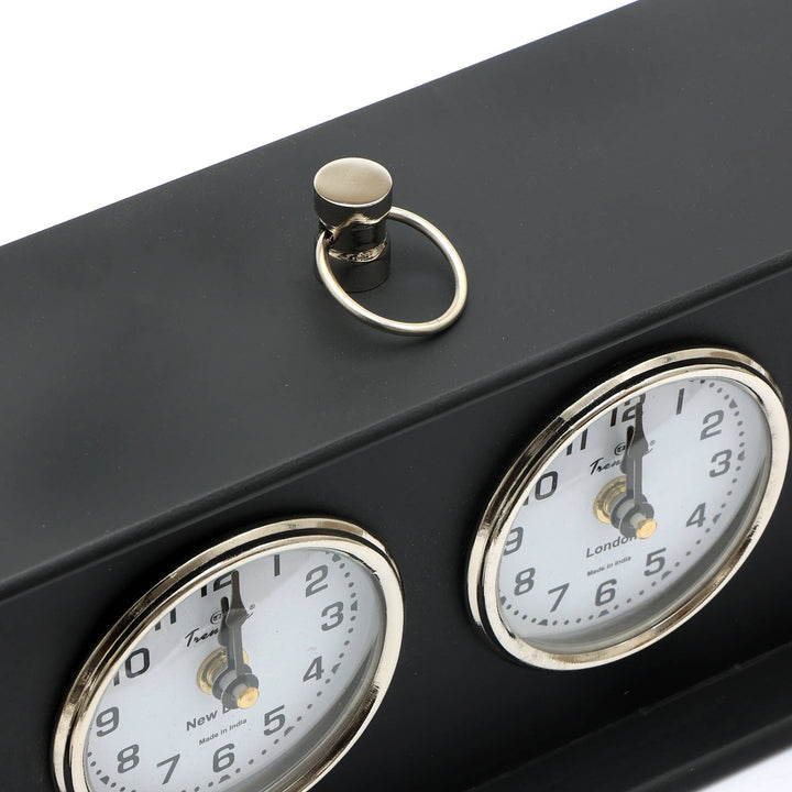 Modern & Decorative Tabletop Time Zone Clock - Desk Clock