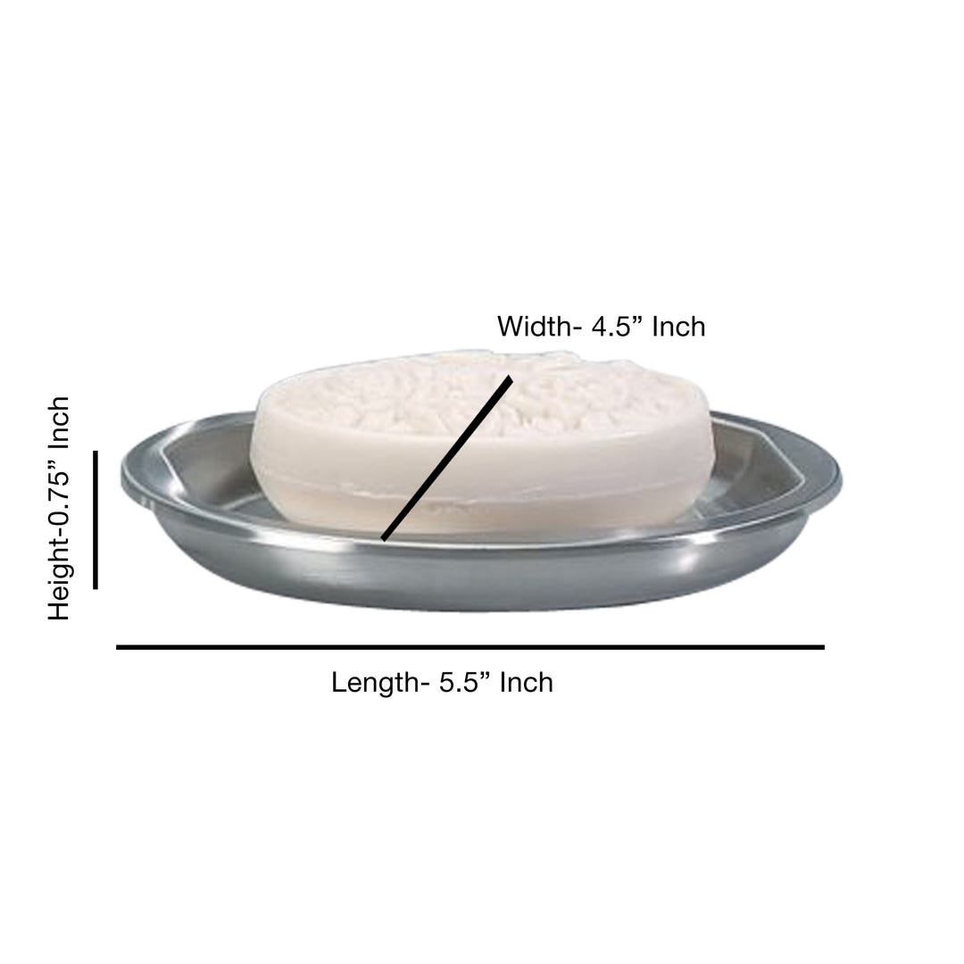 Soap Dish for Bathroom Counter,Shower & Kitchen | Brushed